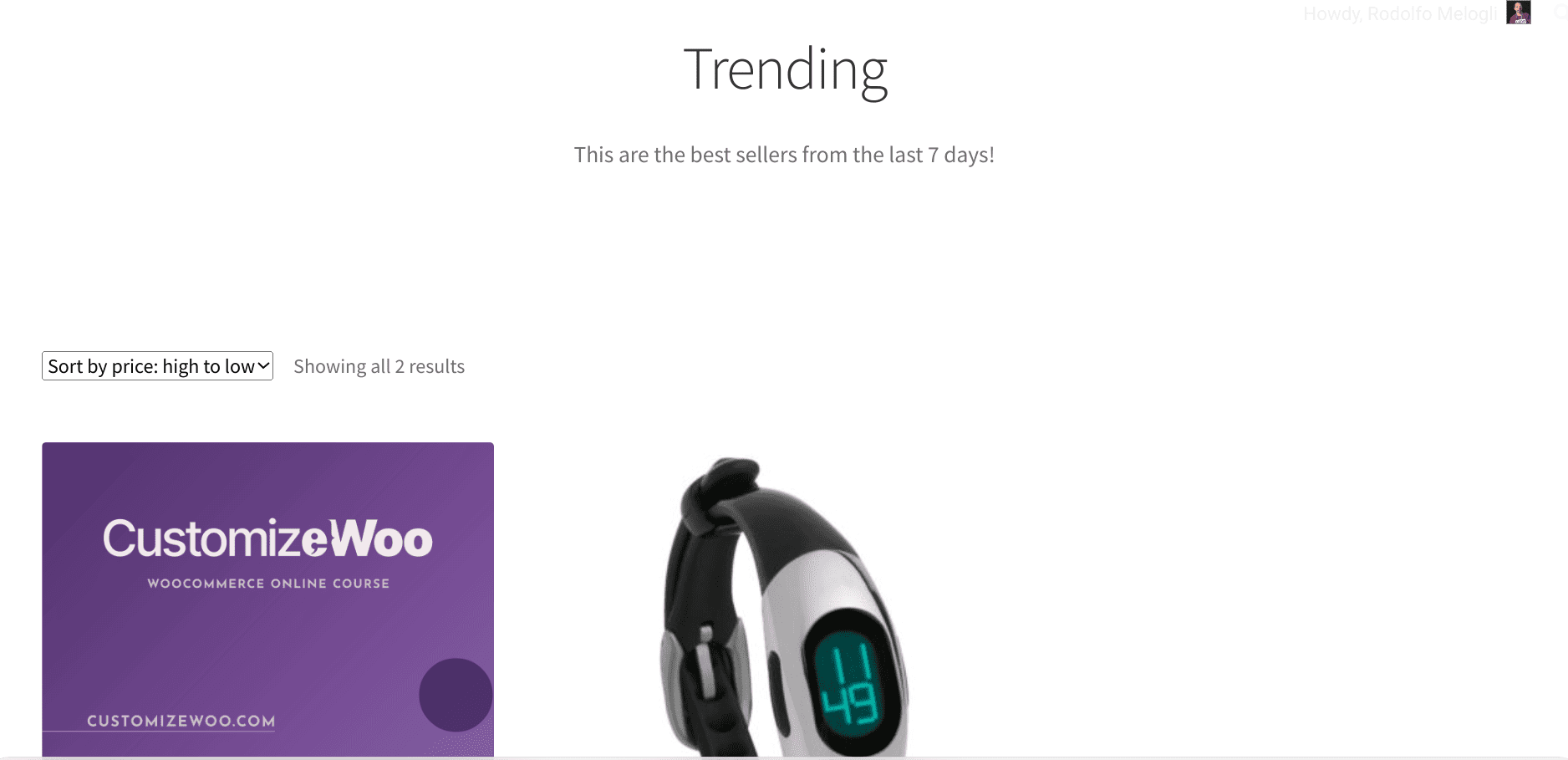 Você está visualizando atualmente WooCommerce: Get “Trending” Products