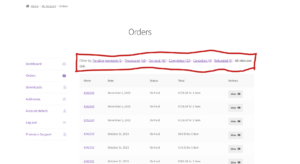 WooCommerce: Filter By Order Status @ My Account Orders